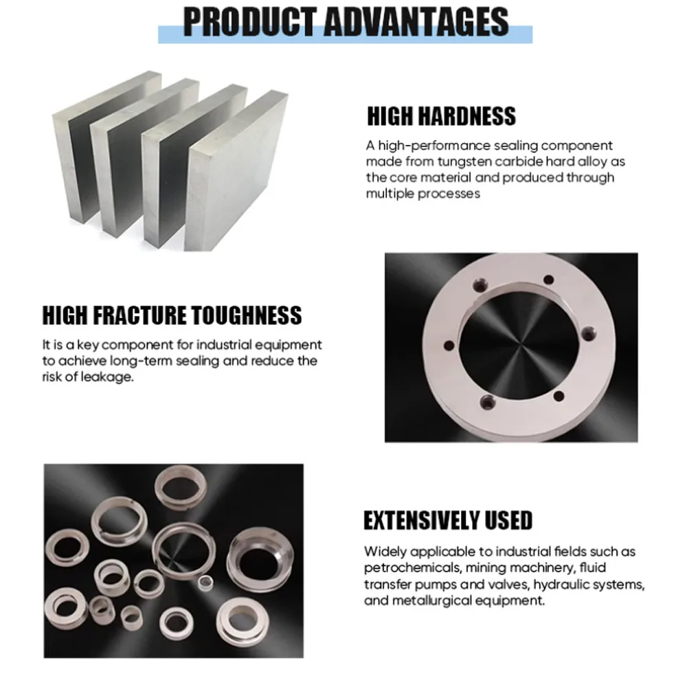 Tungsten carbide custom professional mechanical shaft sealing ring industrial ceramic sealing ring high quality ceramic plate