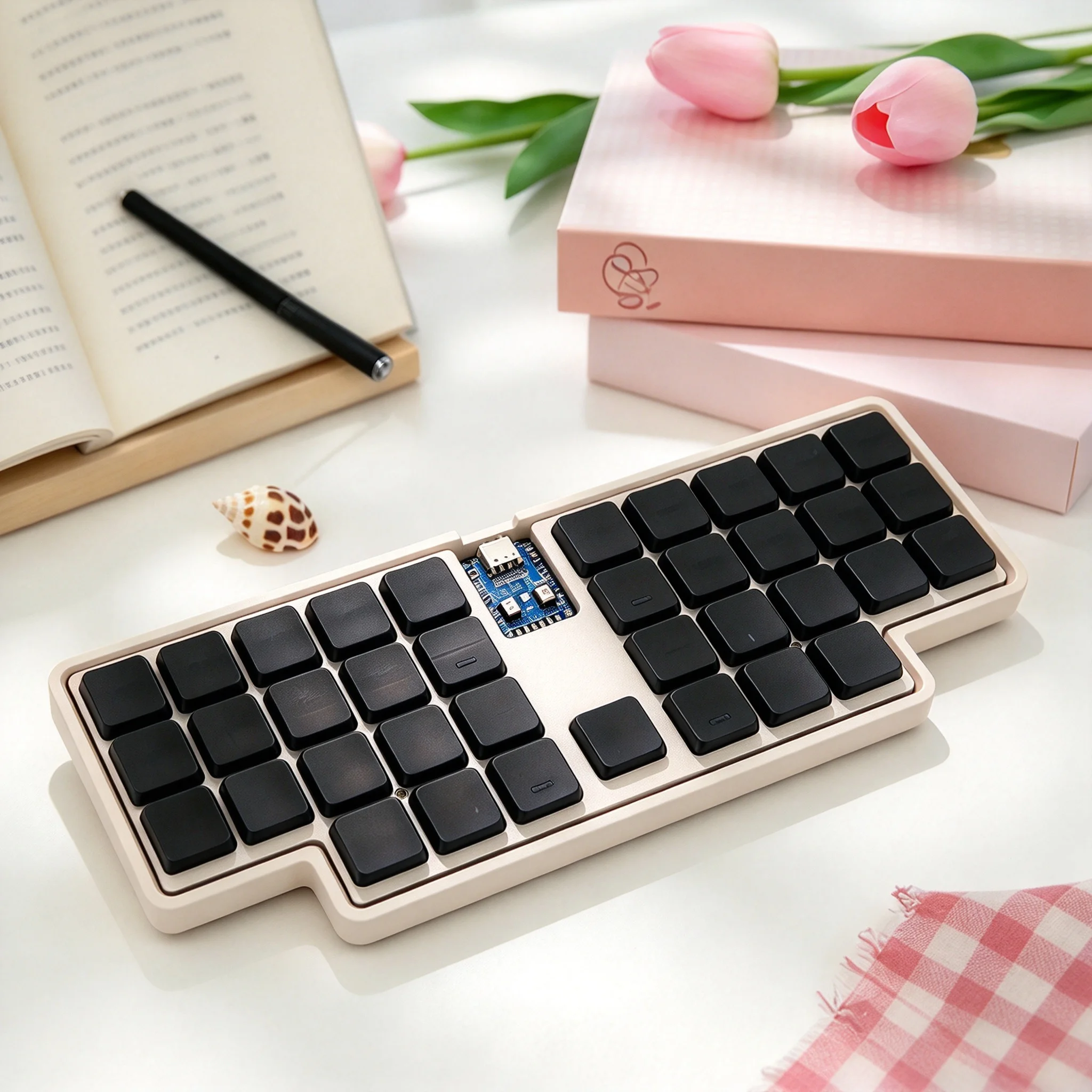 Haori36 Low Profile Mini Extra thin 36 Key Qmk VIAL Programmable Support Kaih V1 Logi Choc Switch Wired Macropad Keypad Kit