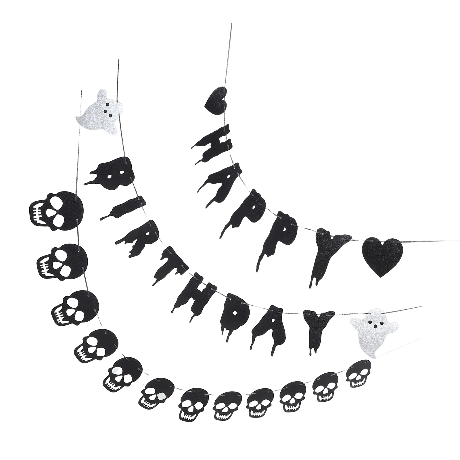 

Halloween Party Flag Decor Birthday Banner Carnival Bunting Venue Setting Props
