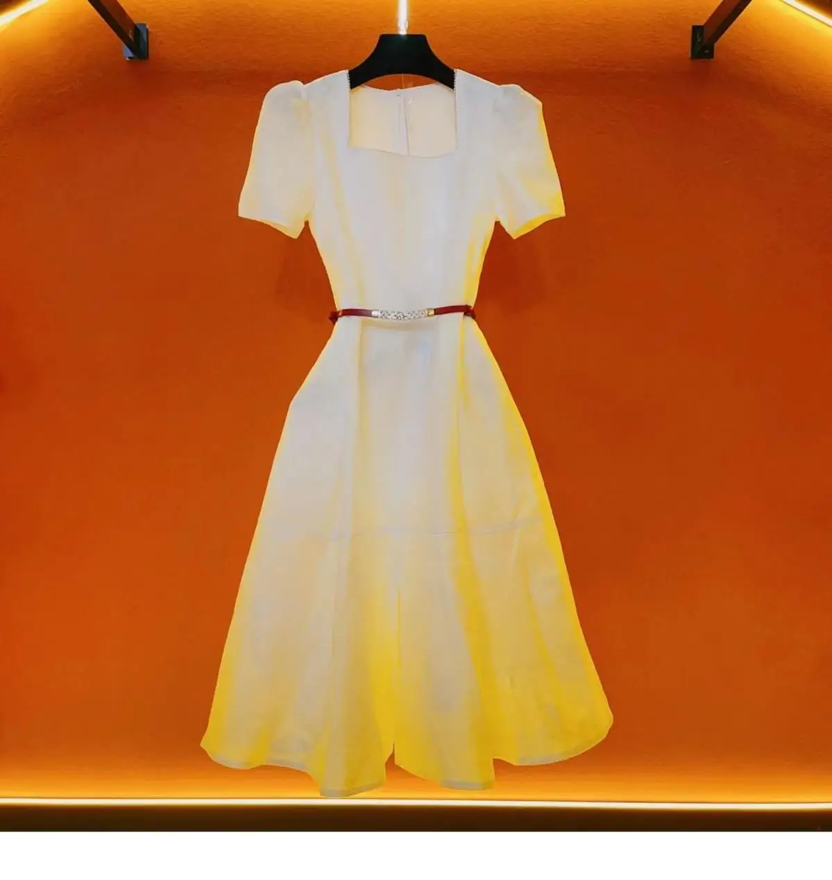

Elegant Party White Dress For Women Summer Short Sleeve Formal Dresses Ladies Prom Occasion Clothing Female Vestido