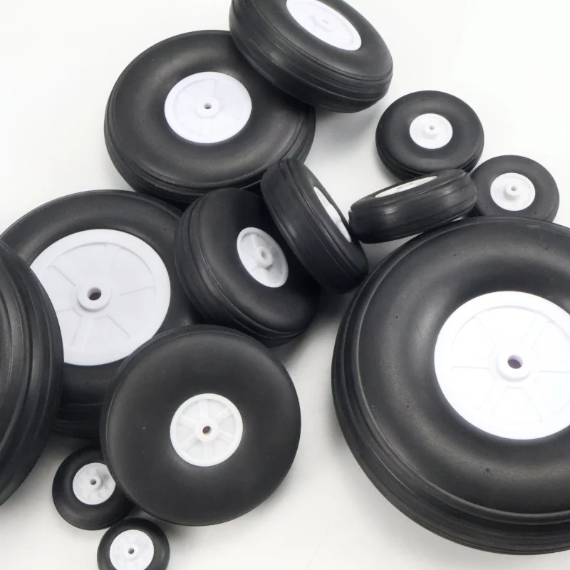 RC Aircraft Model Fixed Wing Real Aircraft Tire PU Rubber Wheel Landing Gear Wheel Diameter 2.25/2.5/2.75/3.0/3.5/4/4.5/5 Inches