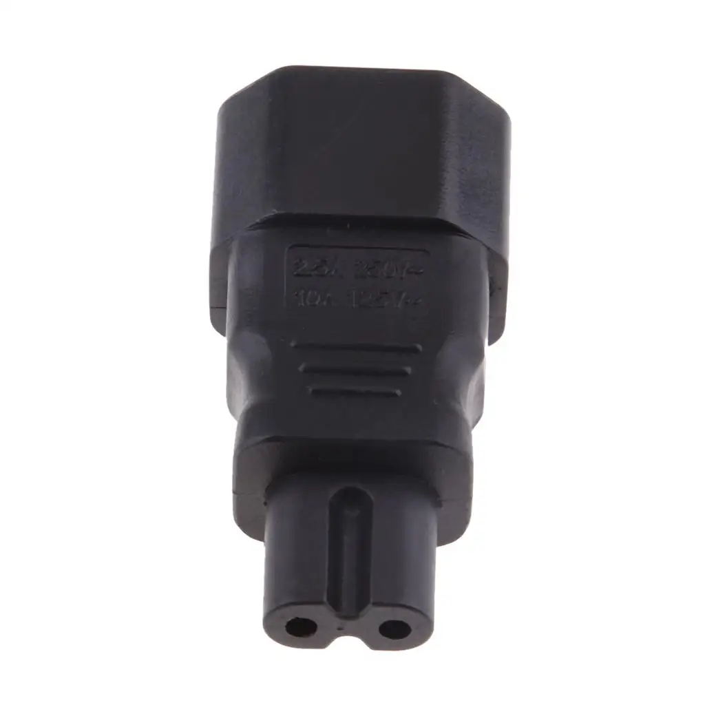 Power Adapter Converter IEC 320 C14 Male to C7 Female Cable ABS Material for Universal Charger Adapters