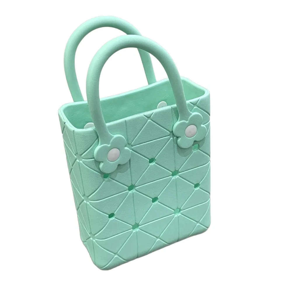 

DIY Summer Beach Bag Leisure Waterproof Cartoon Colorful Handbags Creative Breathable Hole EVA Handbags with Hole Outdoor