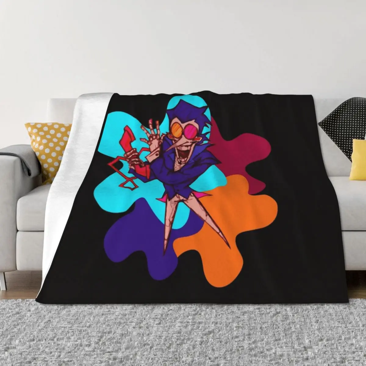 

spamton Throw Blanket For Sofa Thin Hairys Flannels Single Blankets