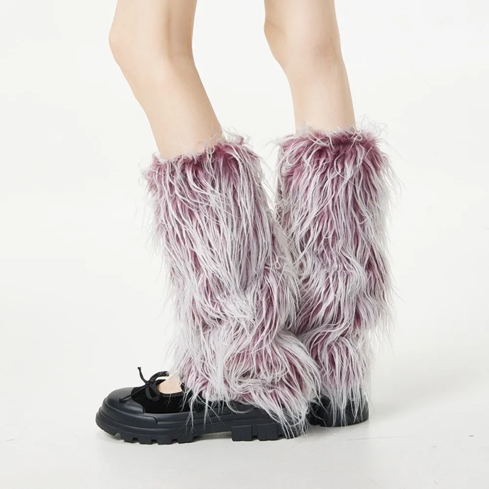 

Vintage Y2K Aesthetic Faux Fur Leg Warmers Harajuku Foot Cover Furry Leg Warmers Hiphop Punk Winter Leg Coverings Spicy Girls