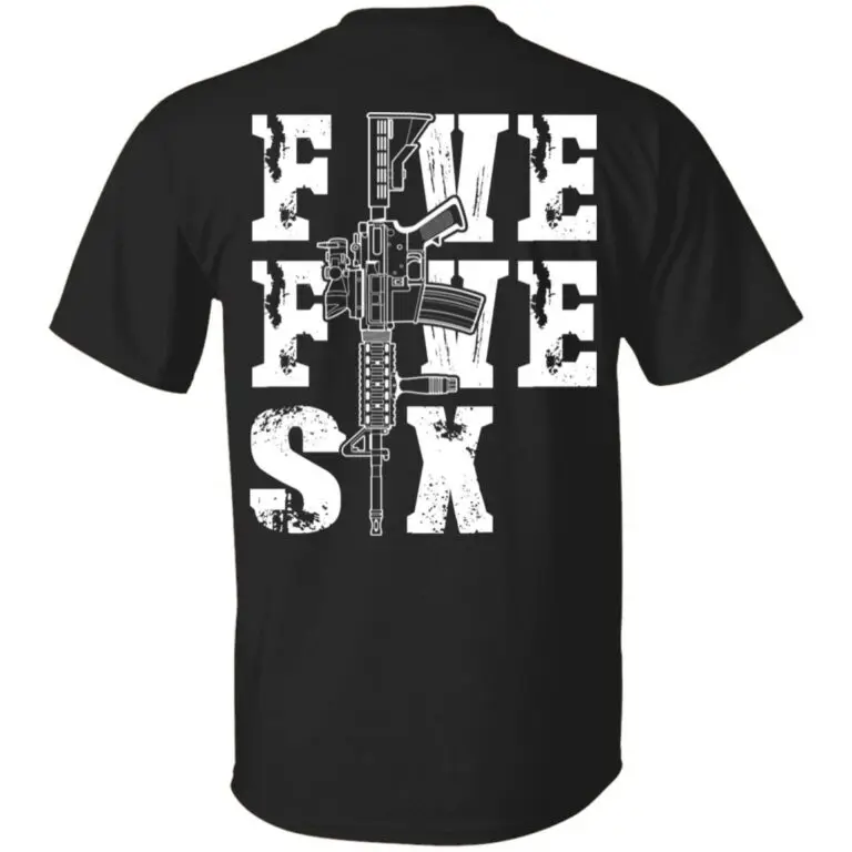 Five Five Six 5.56 AR-15 Rifle T-Shirt 100% Cotton O-Neck Summer Short Sleeve Casual Mens T-shirt Size S-3XL