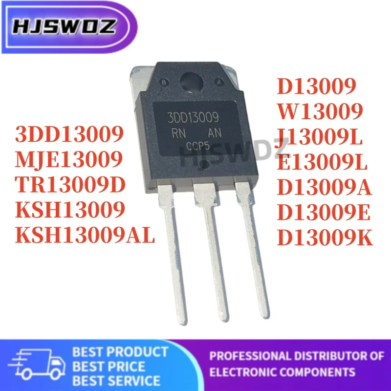 5PCS NEW 3DD13009 D13009 D13009A D13009E D13009K E13009L J13009L TR13009D W13009 MJE13009 KSH13009AL KSH13009 TO-3P In Stock