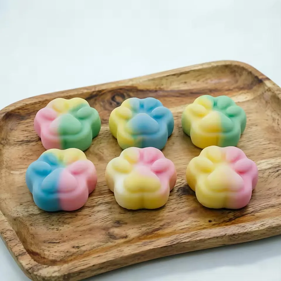 2026 Hot Selling Crispy Donut Squishy Toy, Macaron Cat Paw Chocolate Crunchy Stress Relief Vent Fidget Toy