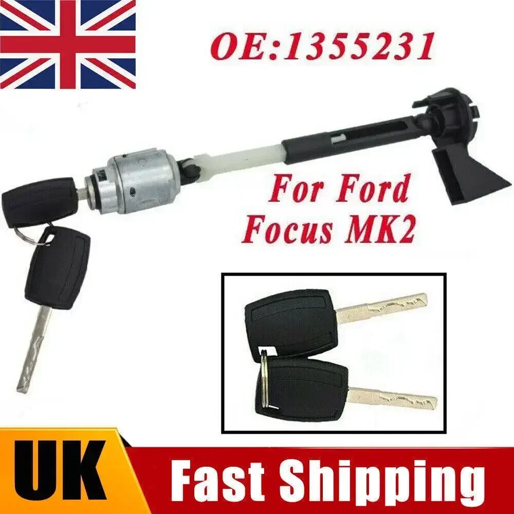 1Set For Ford Focus Front Bonnet Release Lock Latch Catch Repair Set With 2 Keys MK2 2004-2012 1355231