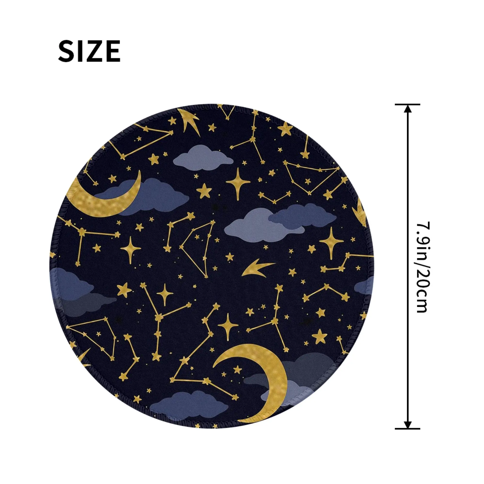 Night Sky Celestial Stars Zodiac Constellations Mouse Pad Computer Keyboard Mouse Mat PC Laptop Desk Mat Accessories Table Mats