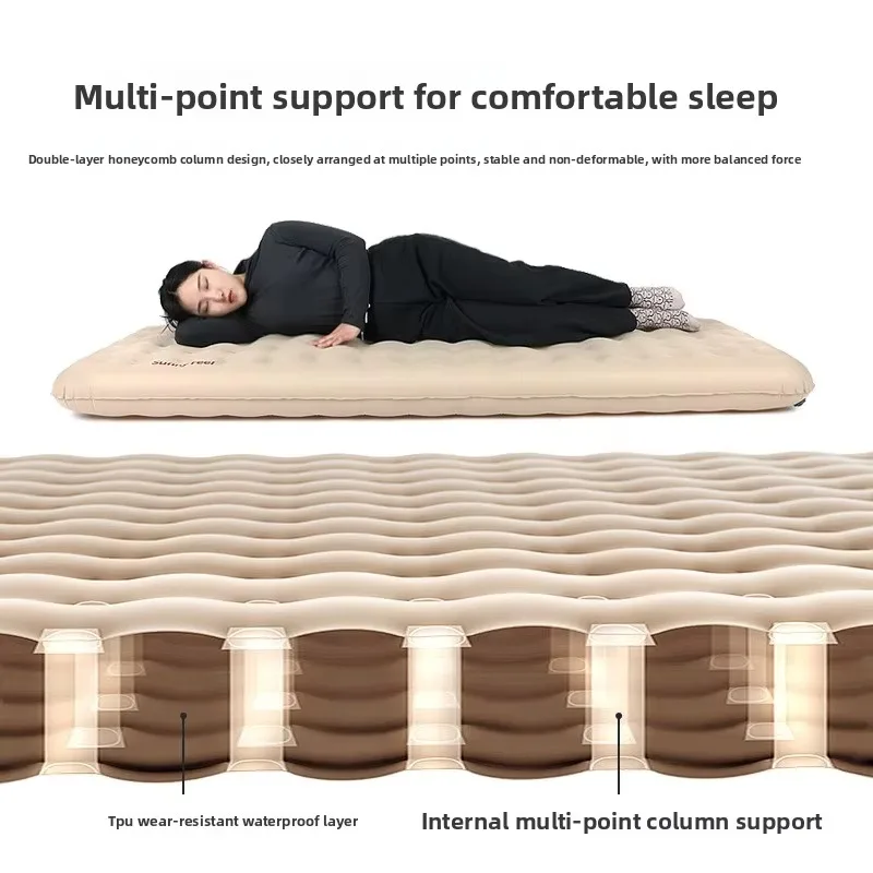 Airo Outdoor Camping Air Mattress TPU Thickened Inflatable Sleeping Pad Waterproof Bed 200cm Length for Camping
