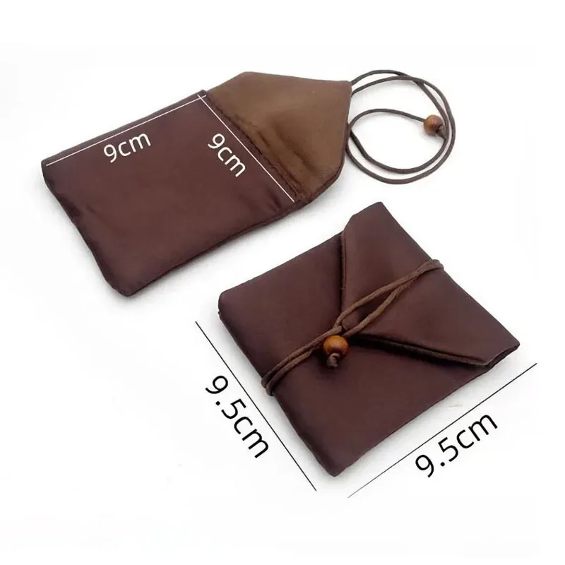 50pcs 9.5*9.5cm Satin Silk Flip Cover Bag Makeup Bracelet Jewelry Children's Birthday & Wedding Gift Packaging Bags