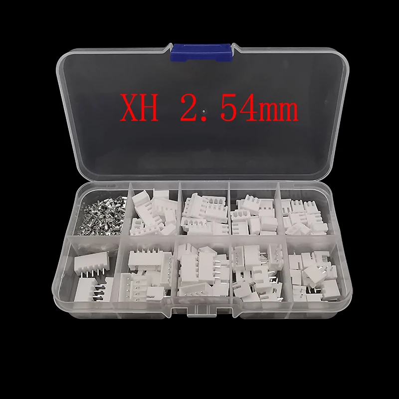 1Box JST XH 2.54 2P 3P 4P 5 Pin 2.54mm Pitch Terminal Male Female Plug Housing Straight Pin Header Connector Wire Connectors Kit