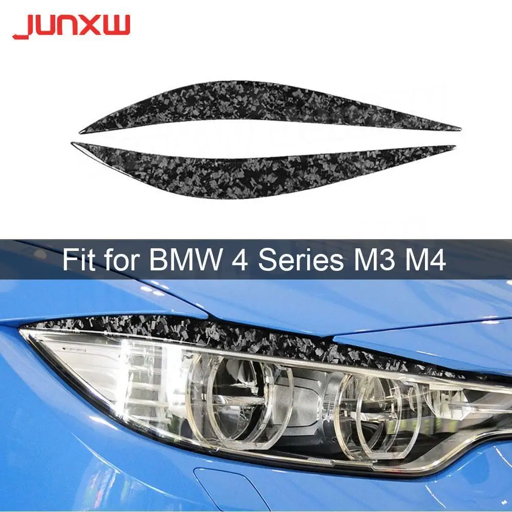 

Carbon Fiber Front Lamp Eyebrow Headlight Covers for BMW 4 Series F32 F33 F36 F80 M3 F82 F83 M4 2012-2017 Car Lamp Eyelids