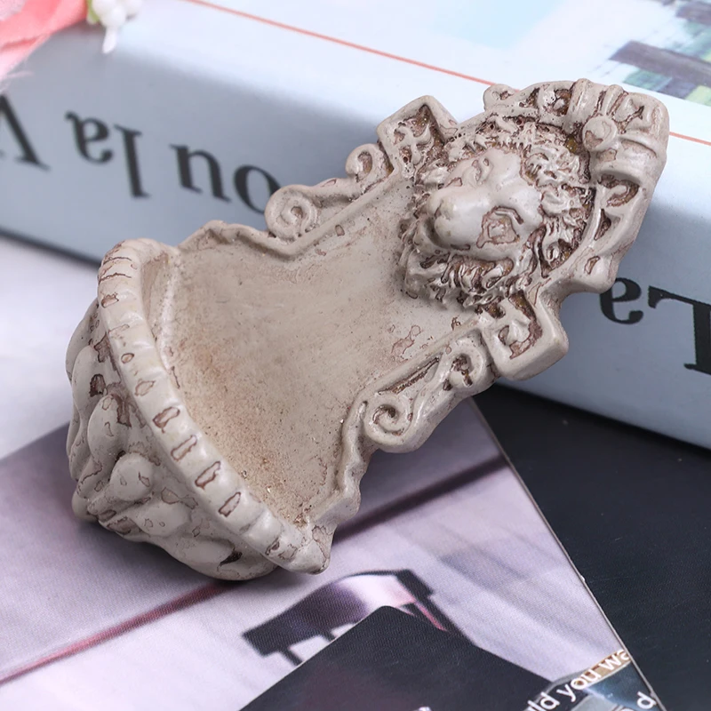 Dollhouse Miniature Mini Accessories Outdoor Lion Head Model Wall Decoration