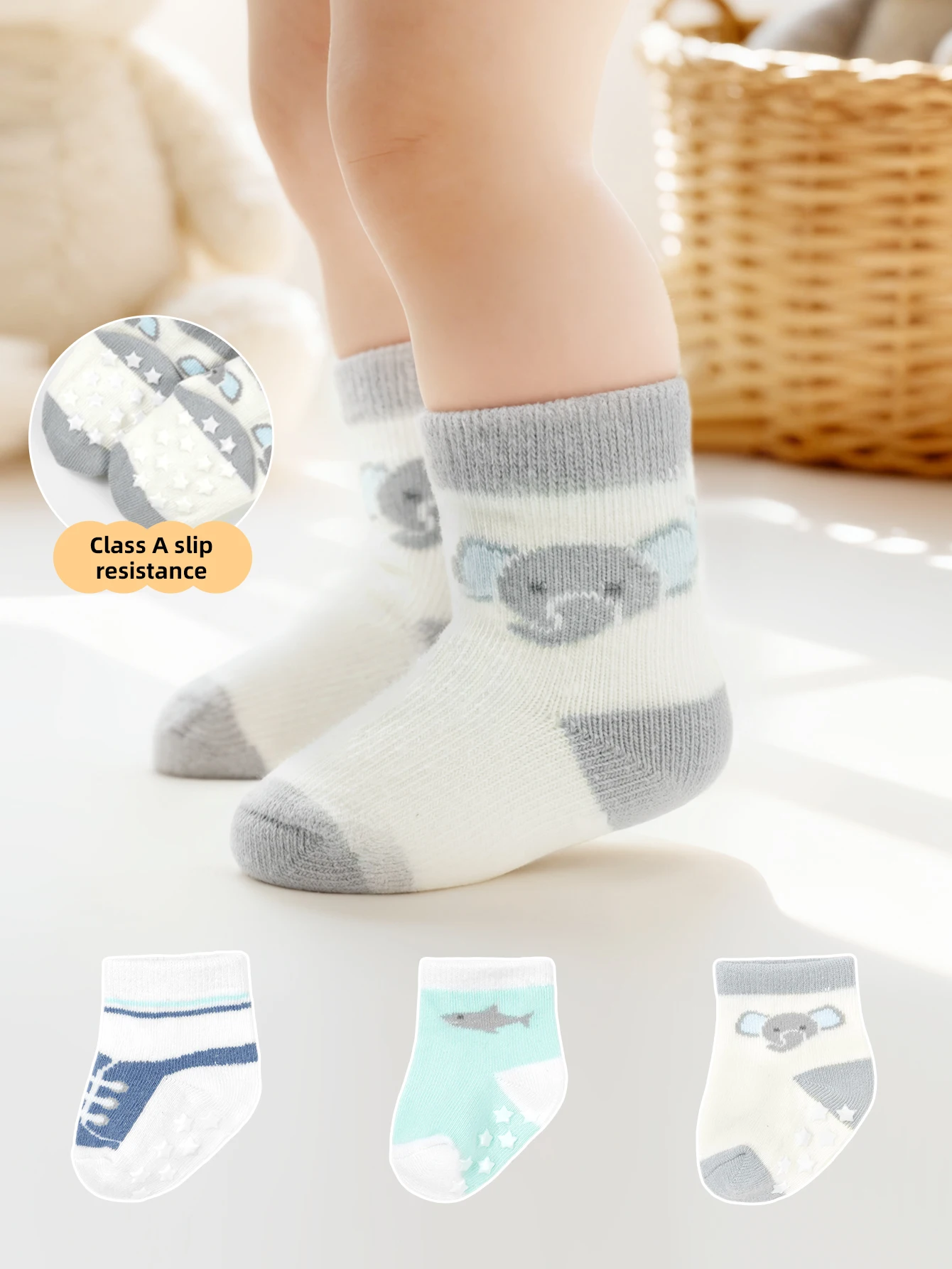 Cotton Seamless Mesh Sports Socks for Kids, Pull-On Ankle Socks,for 0-10 Months Newborn Infant Unisex for Boys & Girls