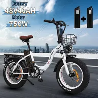 CT20 Electric Bike 750W Motor 48V40AH Lithium Battery City Folding E-bike Aldult 20*4.0 Inch Fat Tire Mountain Electric Bicycle