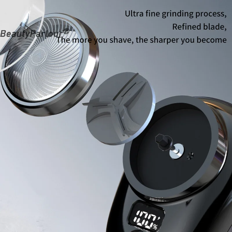 Mini Portable Electric Shaver Electric Razor For Men Beard Shaver LCD Power Display Type-C Rechargeable Cordless Trimmer