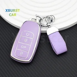 TPU Leather Car Remote Key Cover Case Auto Shell Fob Protector for Chery Tiggo 8 Pro Tiggo 8plus New 5 Plus 7pro Accessories