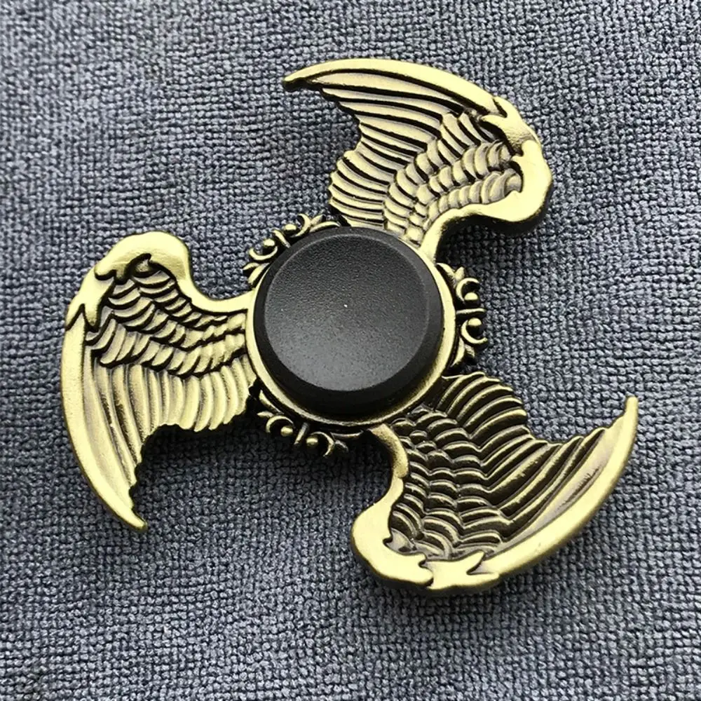 Office Desk Toys Brass Color Finger Spinner Metal ADHD Anxiety Fidget Spinner Exterior Smooth Cool Hand Spinning Kids Toys