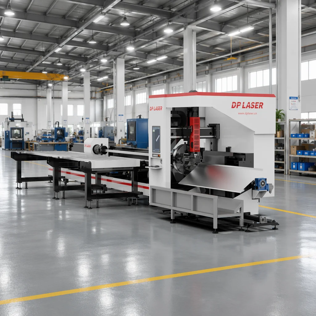 DPLASER G-Series Zero Scrap Dual Chuck CNC Fiber Laser Tube Cutting Machine for Metal Pipe Processing
