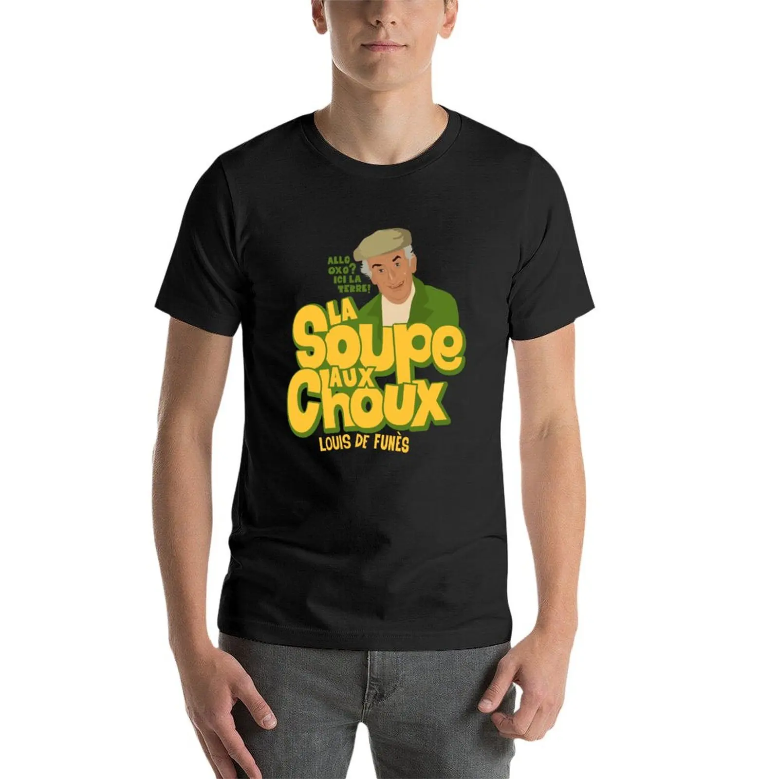 La Soupe aux Choux: Louis de Funes T-Shirt customs design your own boys animal print Men\'s cotton t-shirt