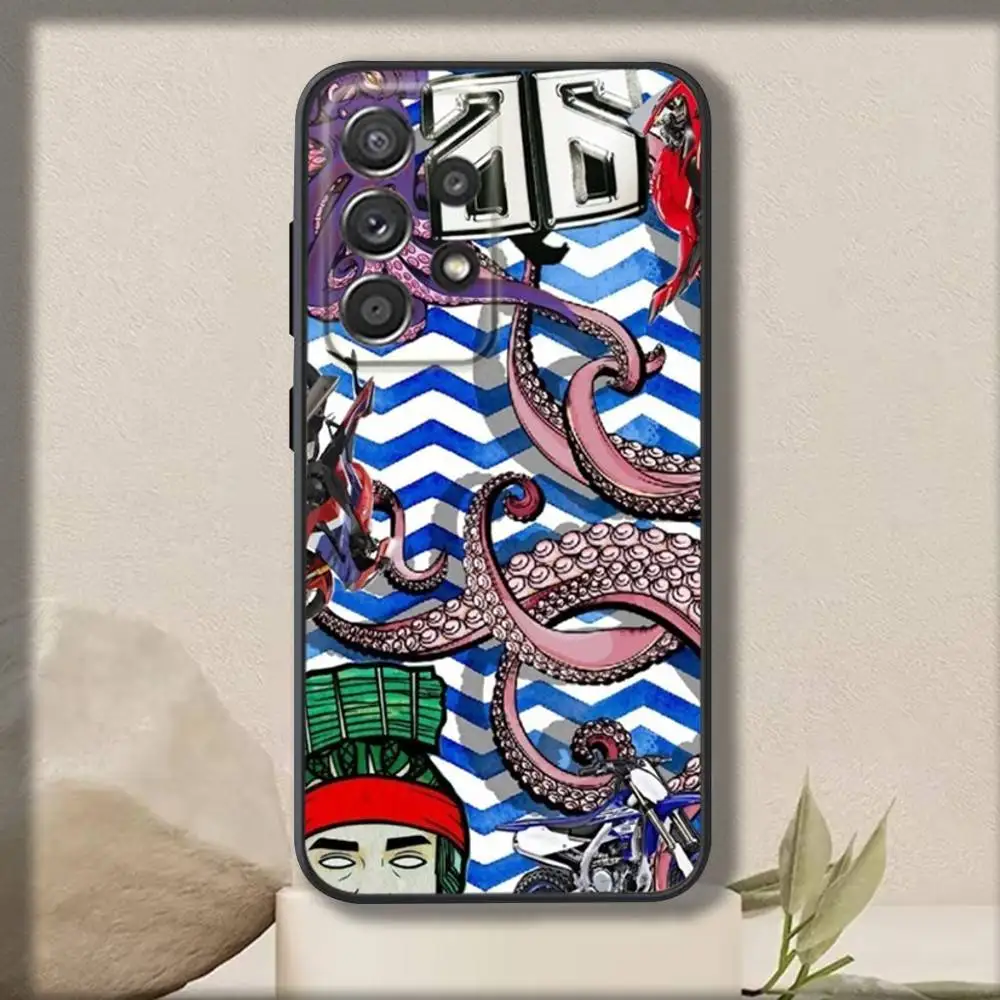 H-Hades ラッパー 66 電話ケース サムスン S 25、24、23、22、30、21、10、9、ウルトラ、プラス、ライト、FE、4、5 G ソフトブラックケース