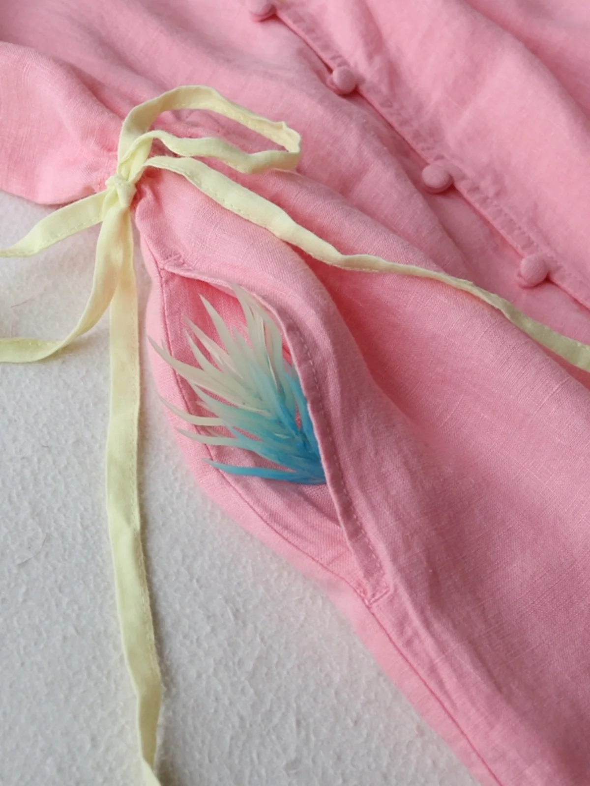 Artistic Large Size Gown with Side Buttons Zen Tea Dr New Chinese Sle Women's Cotton Linen Long Outerwear Dr