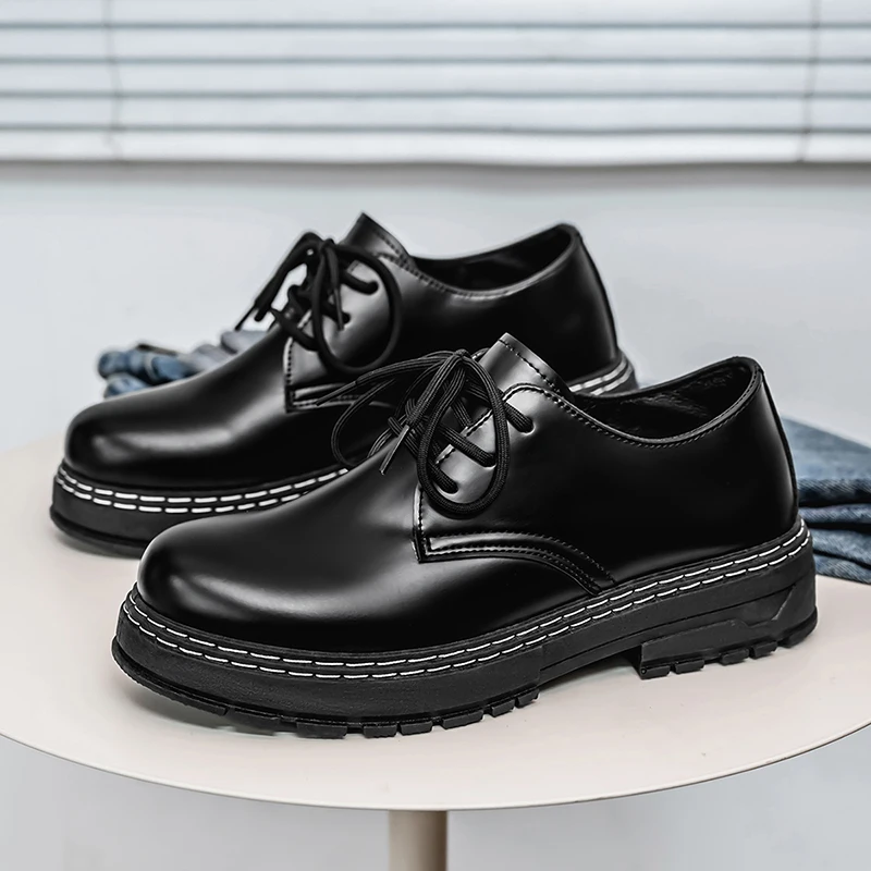 2025 new style, trendy, versatile, fashionable, leather shoes, breathable, wear-resistant, comfortable