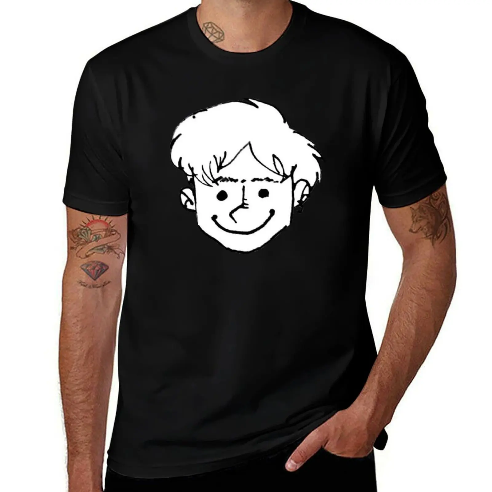 

Poorly Drawn Damon Albarn T-Shirt Anti-Fade Casual Tee Shirt