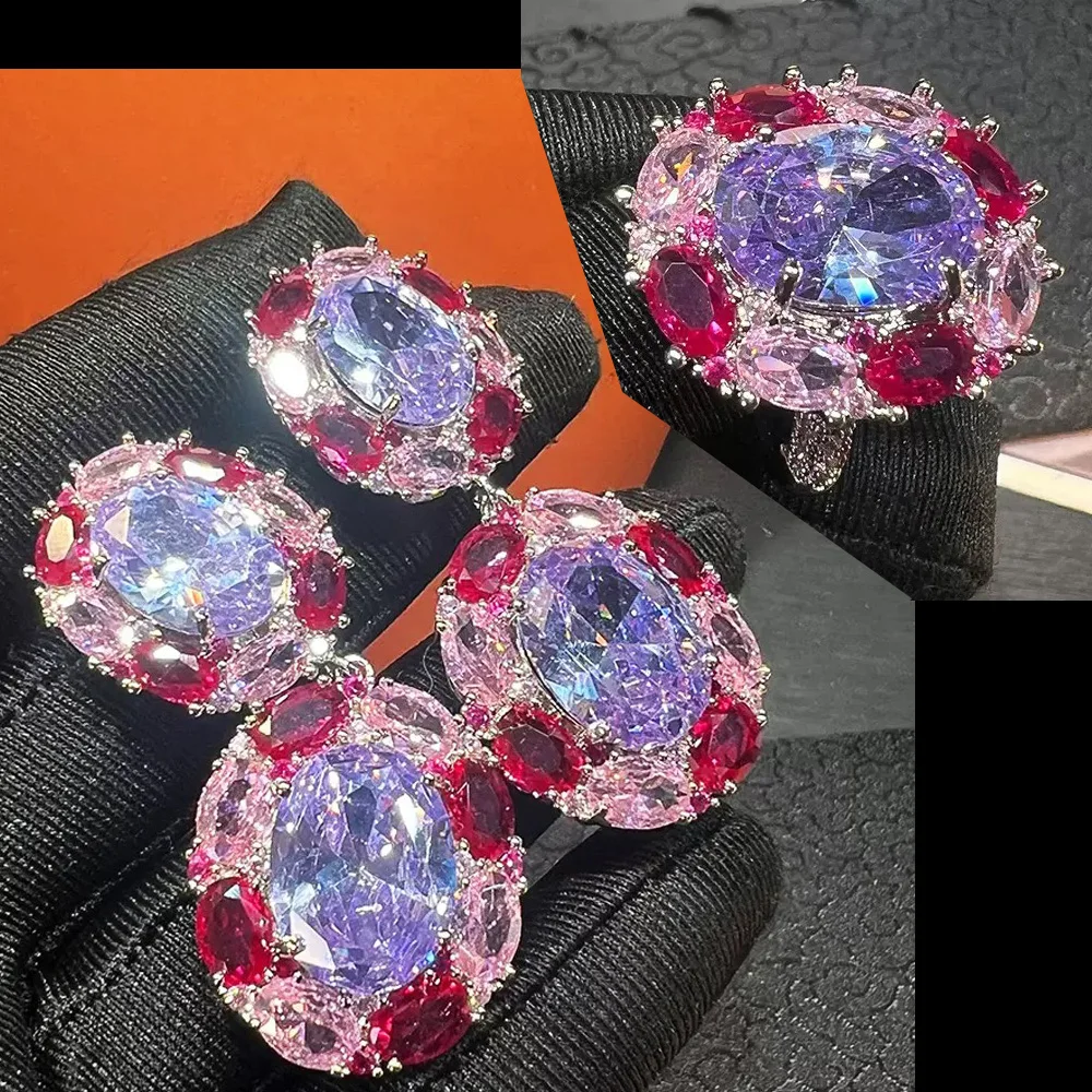 

Missvikki Famous Brand Bling Luxury Charm Shiny Earrings Ring Sets For Women Wedding Party Zircon Wedding Bridal Jewelry Set