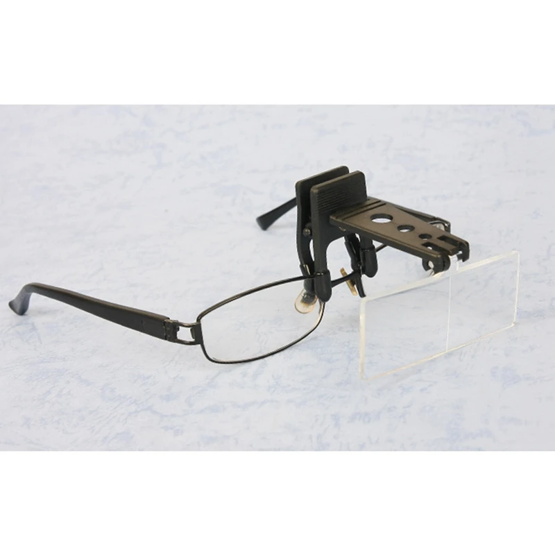 1 Set 1.5X/2.5X/3.5X Magnifying Glass Clip-On Magnifier Glasses Folding Clip On Eyeglass Loupe With 3 Acrylic Lens 85X30mm