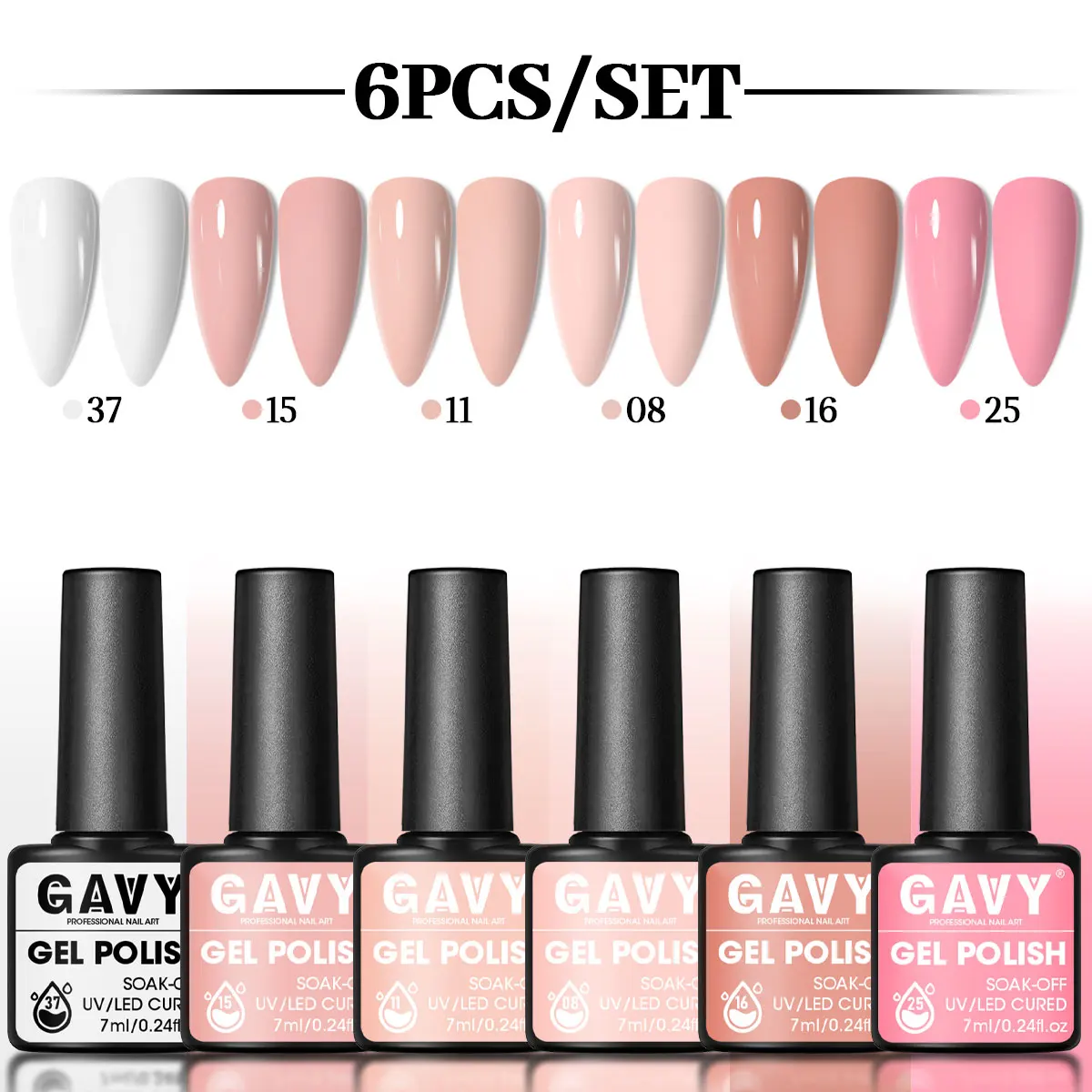 

6-color nail gel set, popular nail gel for autumn and winter, fashionable nail art in beauty salons, long-lasting and durable