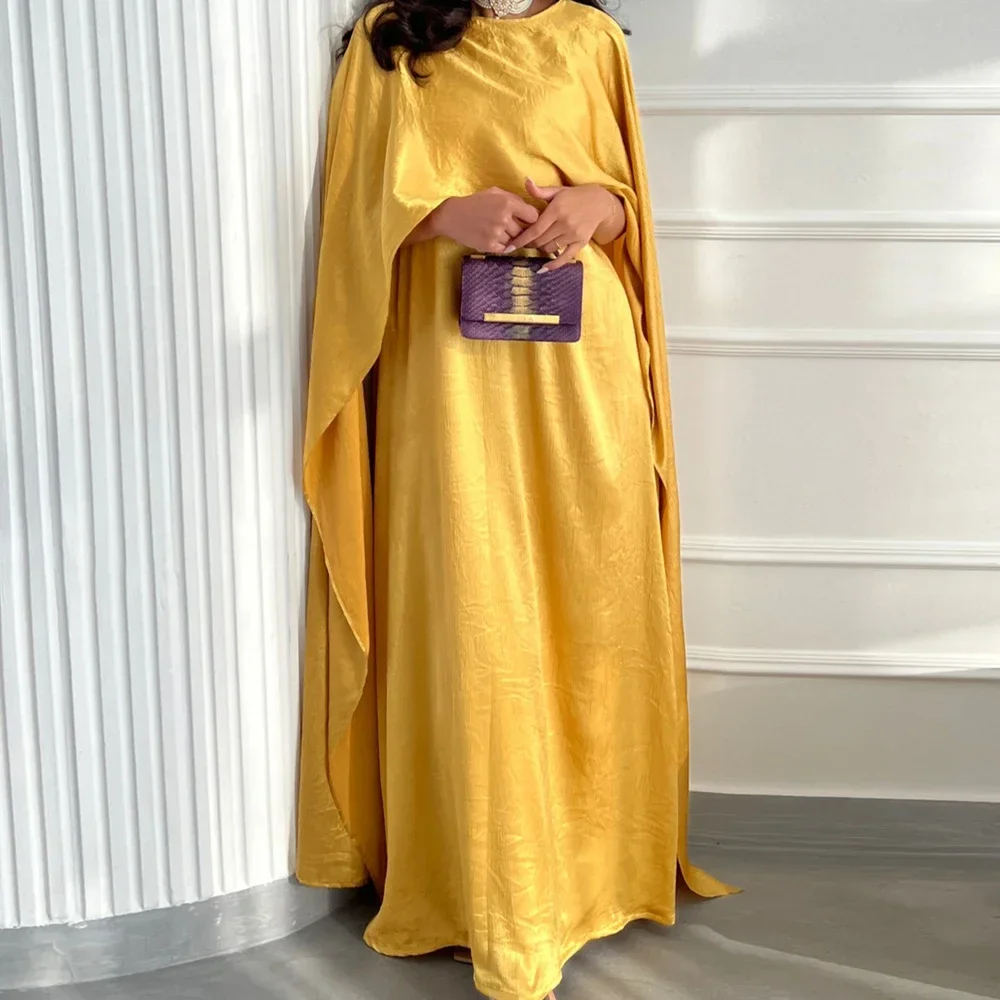 女性用サテンアバヤ、ムスリム向け控えめなドレス、クローク、パーティガウン、イード、ラマダン、ジャラビーヤ、ジェラバ、ドバイ、カフタン、トルコ、ローブ、ケバヤ、カフタン