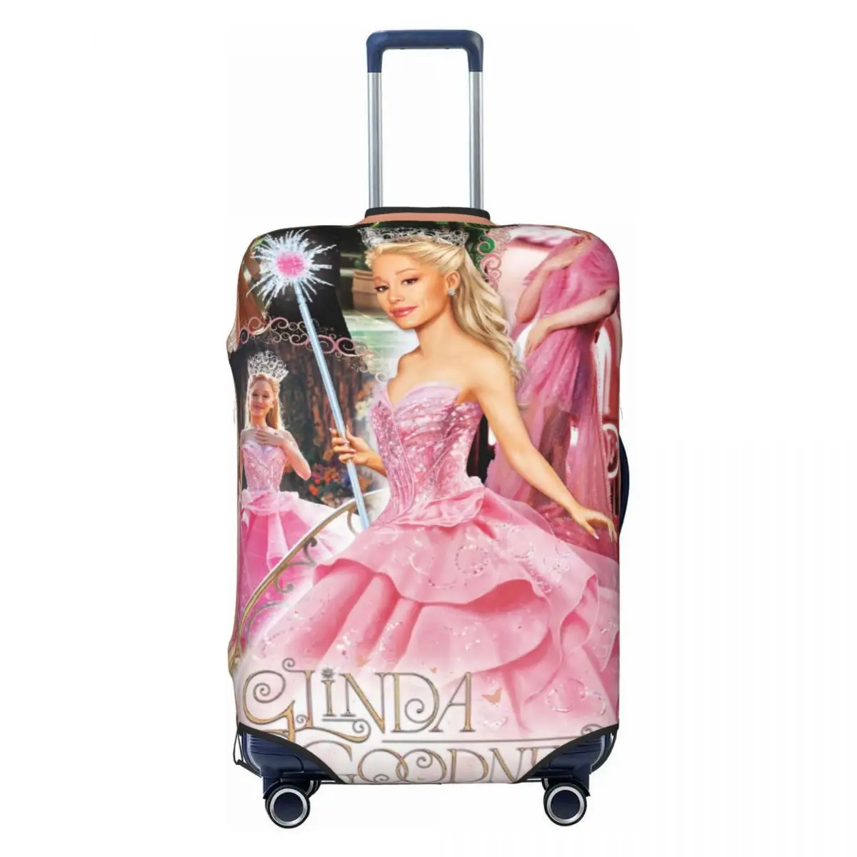 Wicked Musical Glinda Suitcase Cover Cruise Trip Protector Holiday Elastic Luggage Case