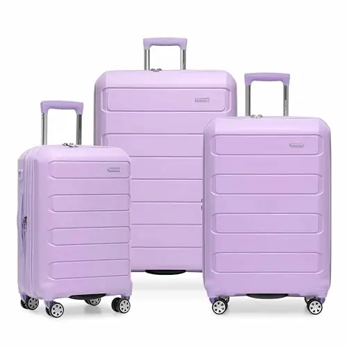 

Набор чемоданов Traveler's Choice Pagosa Indestructible Hardshell Expandable Spinner, лавандовый, 3 предмета (22/26/30 дюймов)