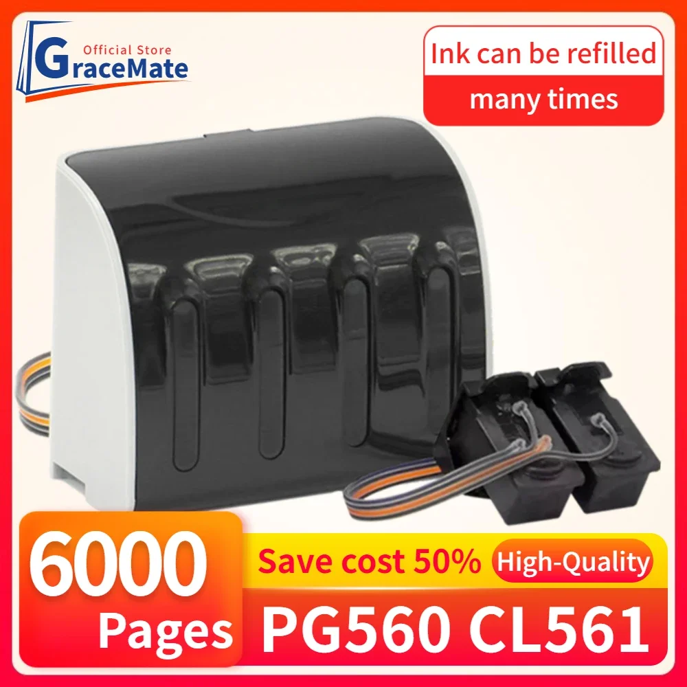 

PG560 CL561 Remanufactured Ink Cartridge Replacement PG-560 CL-561 ciss ink tank kit bulk ink for Canon PIXMA TS5350 TS7450 7451