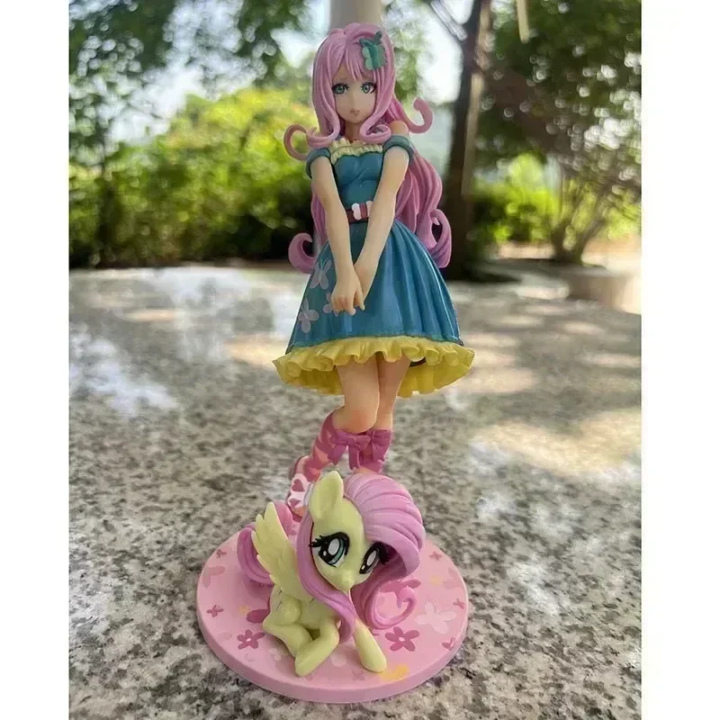 Heet Mijn Kleine Pony Anime Figuur Regenboog Dash Kawaii Regenboog Dash Applejack Fluttershy Schemering Sprankeling Pvc Figuur Model Pop Speelgoed