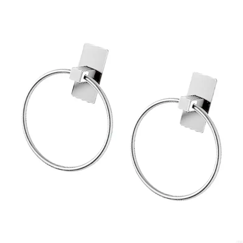 Industrial Strengthes Adhesive Mounting Towel Rings Smooth Surfaces Only 2Pcs JOMD
