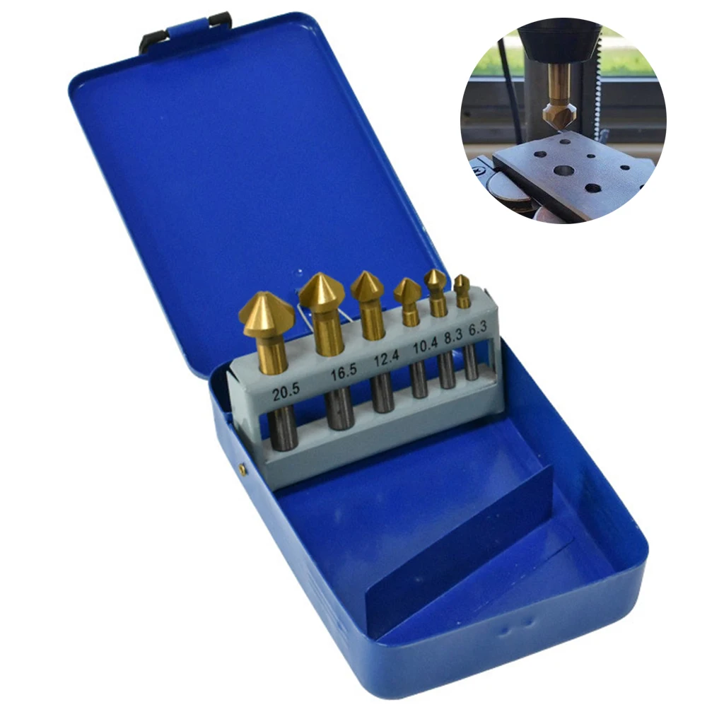 

1Set Three Blade Chamferer 4241 High-Speed Steel 90 Degree Full Grinding Deburring Metal Woodworking PVC Board Reamer