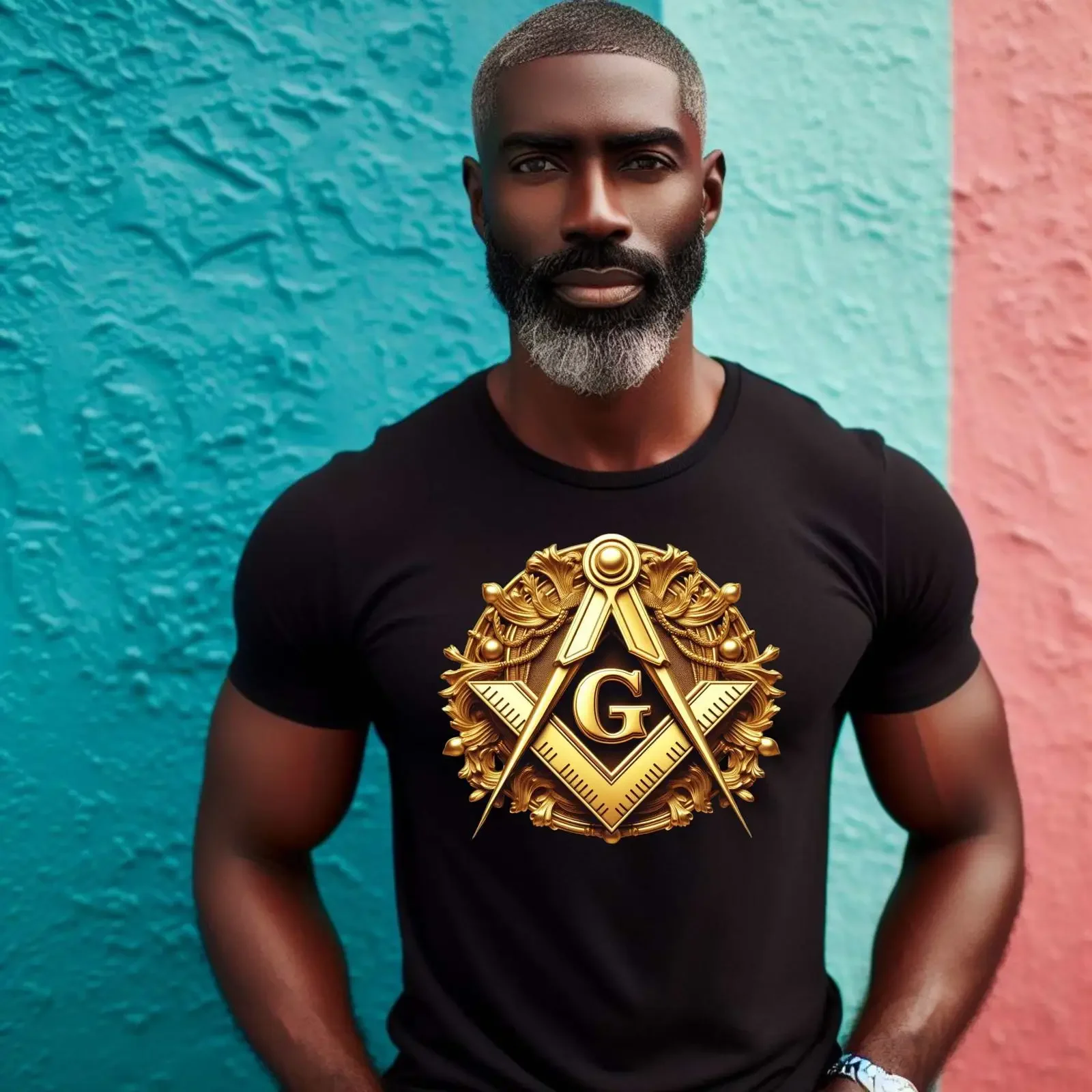 Imágenes PNG del emblema masónico, imánica con brújula y escuadra de la francmasonería, descarga digital, camiseta vintage lavada y versátil para uso diario, para hombre.