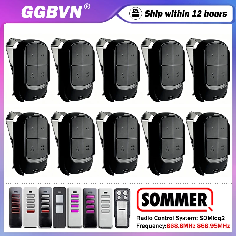 SOMMER Pearl Vibe Twin 4018V000 4018V001 4018V003 4018V020 4018V375 4019V000 TX55-868-4 868.8MHz 868.95MHz Gate Remote Control