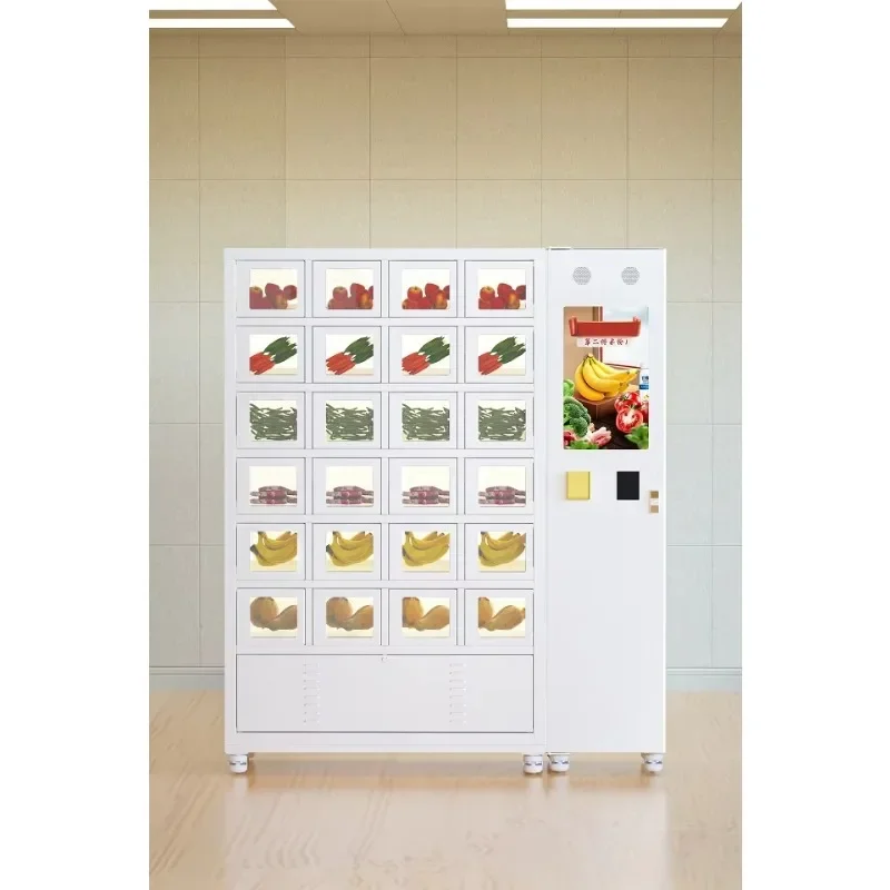 Vending Machine Supplier 24 Hour Cooling Refrigerant Locker Vending Machine for Fresh Fruit Salad Sushi Meat Flower Vegeta