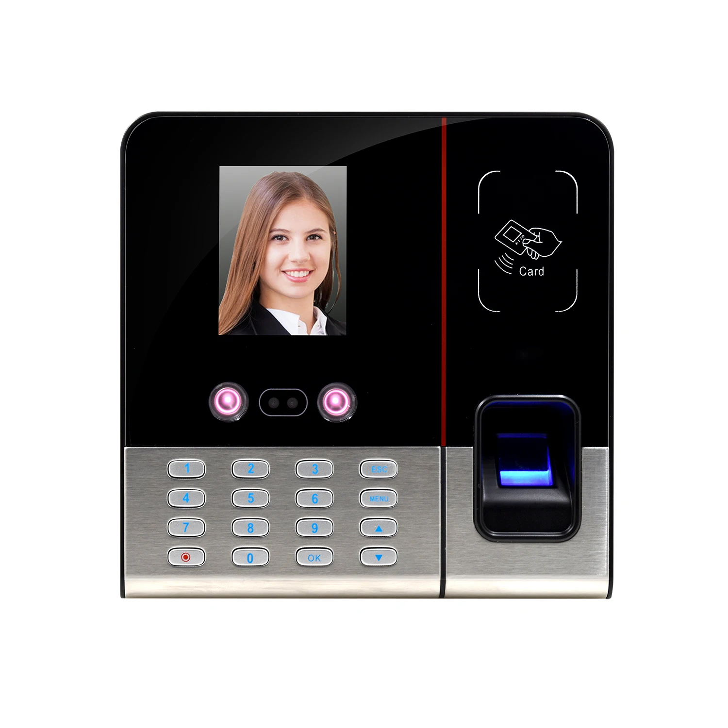 TCP/IP Face RFID Attendance Biometric Time Recording Cloud Time Attendance  with Night Vision and Free Software