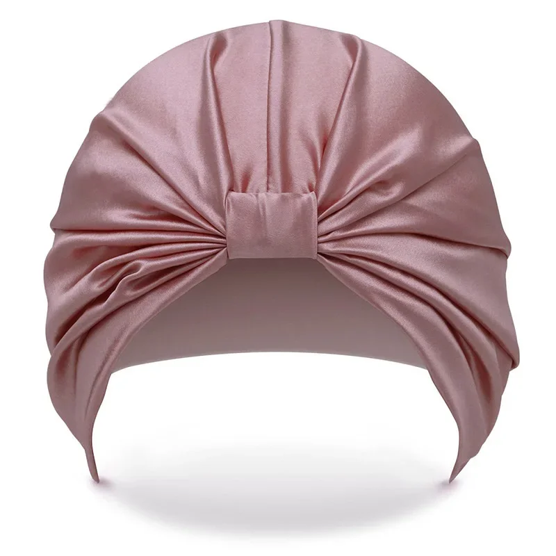 100% Mulberry Silk Sleep Cap for Women Hair Care,Natural Silk Night Bonnet with Elastic Stay On Head