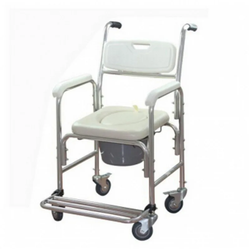 

Wheelchair with wheelchair, aluminum alloy bath bench, elderly toilet, pregnant woman mobile bath toilet chair
