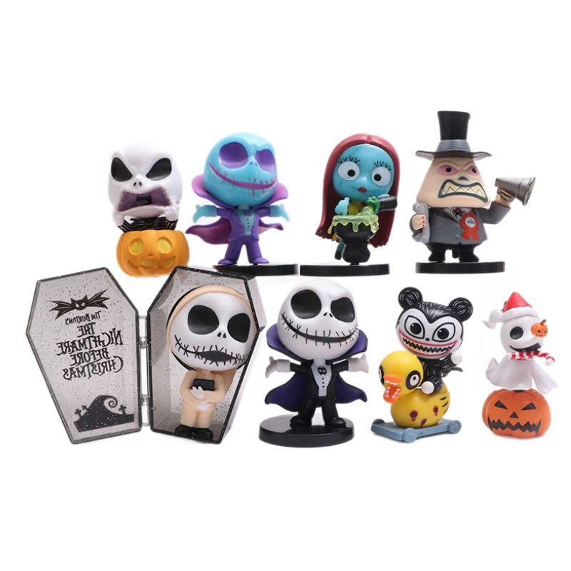 

The Nightmare Before Christmas Jack Skellington Sally Action Figures Model Doll Decoration Halloween Toys Kids Christmas Gift