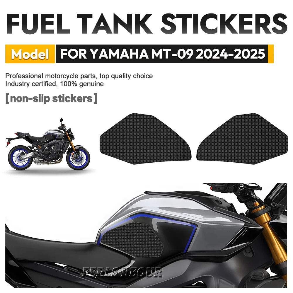 

For YAMAHA MT-09 2024-2025 Gas Tank Pad Sticker Rubber Black Gas Fuel Tank Protector Anti Scratch Damping buffering Anti Slip