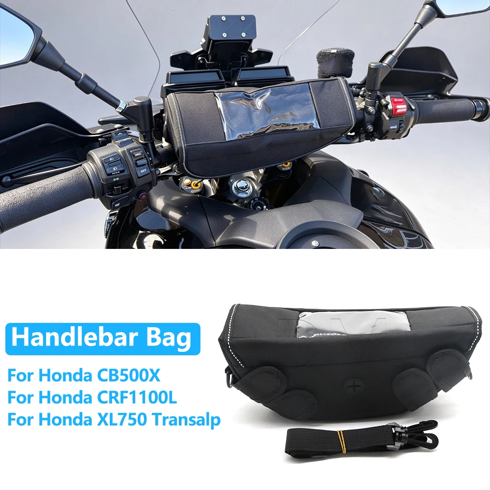 For Honda CRF1100L NC700X NC750X CMX300 XL750 Transalp NT1100 CB500X Motorcycle Waterproof Bag Storage Travel Handlebar Bag