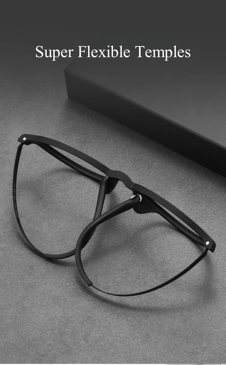 YIMARUILI Ultraleichte Retro Runde Titanlegierung Brillengestell Männer und Frauen Flexible TR90 Optische Brillen 3050 – Detail 5